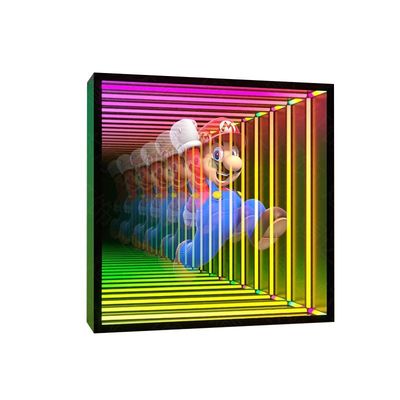 Реклама в помещениях офиса сделана простой с помощью технологии 3D-голограмм и светодиодного зеркала