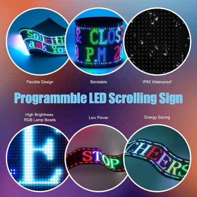 App Control LED Sign Board для автомобилей Прокрутка текста Дигитальный дисплей Матричная панель