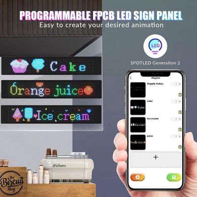 App Control LED Sign Board для автомобилей Прокрутка текста Дигитальный дисплей Матричная панель