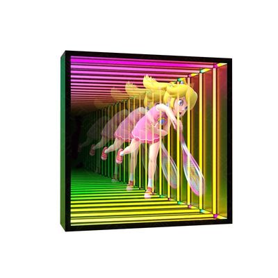 Утонченное украшение Бесконечное зеркало 3D светодиодный голограммный вентилятор с питанием от переменного тока