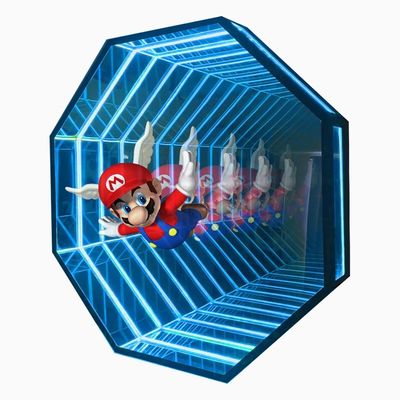 Голограмма 3D Абисс зеркало светодиодные полоски источник света Голограмма вентилятор рекламные световые ящики