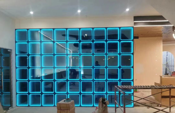 Голограмма 3D Абисс зеркало светодиодные полоски источник света Голограмма вентилятор рекламные световые ящики