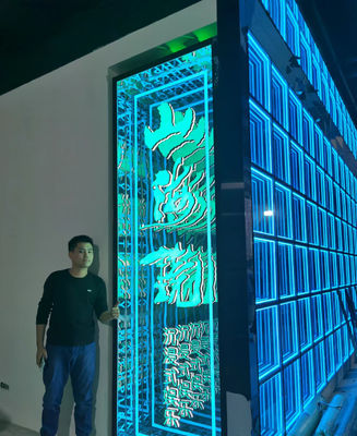 Здания Применение Голограмма 3D Вентилятор Реклама Световые коробки с наносветками Источник