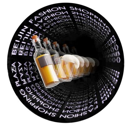 Анимация LED-знаков на заказ с голографическим вентилятором 3D-зеркалом бесконечности в красочном дизайне