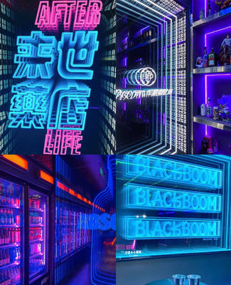 50C декорация на заказ LED зеркало Знак 3D голограмма Вентилятор Магическое зеркало для декорации стен