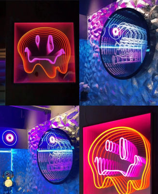 MirrorInfinity Mirror 3D LED с акриловыми буквами и голограммным 3D-эффектом