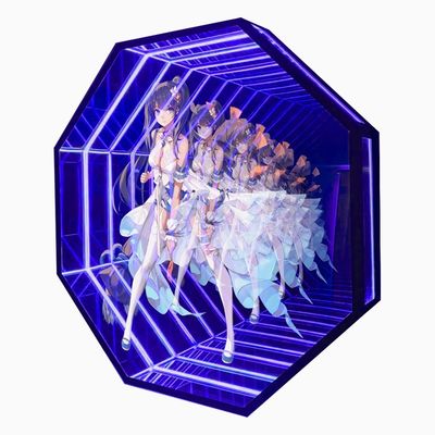 Красочный 3D голограммный проектор Бесконечное зеркало Неонная пропасть Зеркальное листе Живые визуальные эффекты