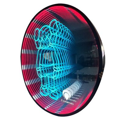 Внутренний 3D логотип зеркала с алфавитом акриловый светодиодный декоративный материал из нержавеющей стали