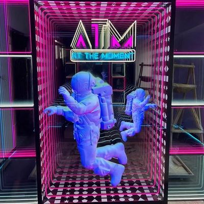 Специализированные RGB акриловые зеркальные пластины Неон свет слова буквы для неограниченного зеркала электронные знаки