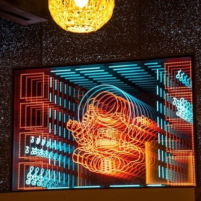Специализированные RGB акриловые зеркальные пластины Неон свет слова буквы для неограниченного зеркала электронные знаки