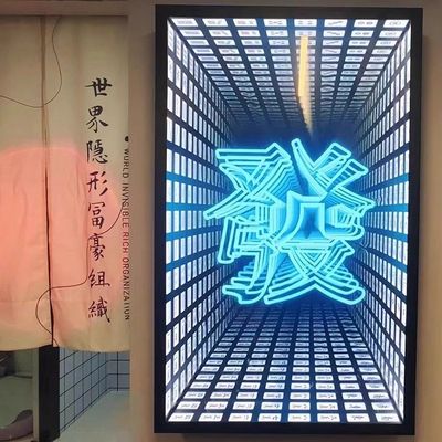 Мини светодиодные и неоновые огни бесконечное зеркало акриловые световые буквы с фиксацией винта